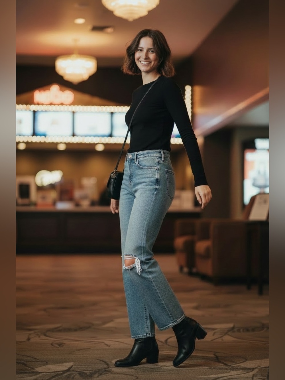 SO Light Blue Distressed Straight-Leg Jeans